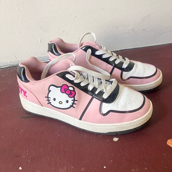 Hello Kitty Pink and Black Sneakers for Women - Picture 1 of 7